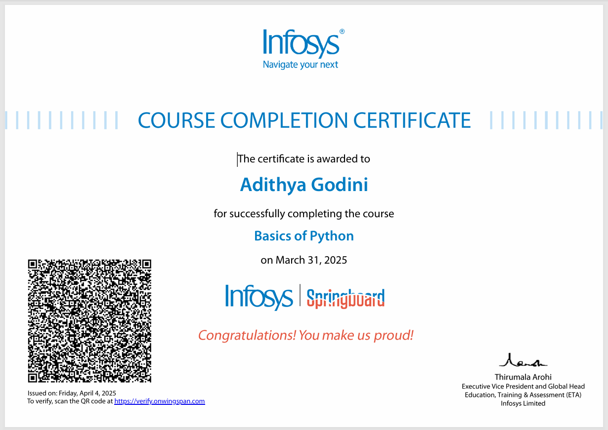 Python Essentials Certificate